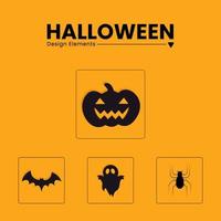 Happy Halloween elements design vector