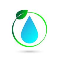 Natural water drop icon, eco concept vector