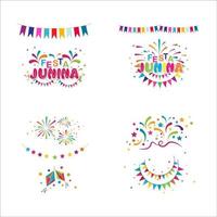 Ilustración de vector de elemento de fiesta junina
