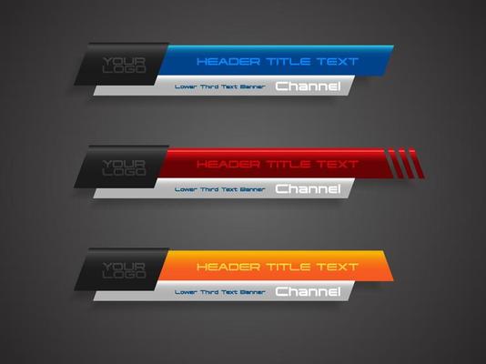 abstract broadcast news lower thirds template