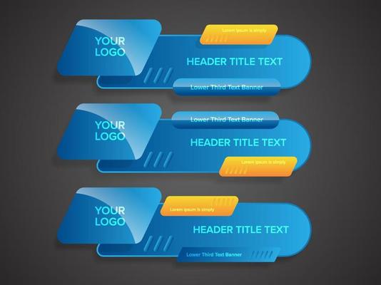 abstract broadcast news lower thirds template