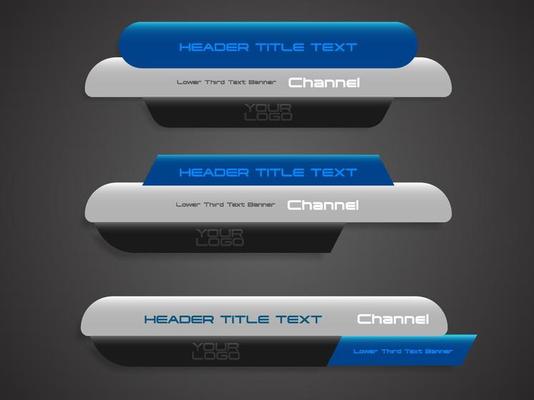 abstract broadcast news lower thirds futuristic template