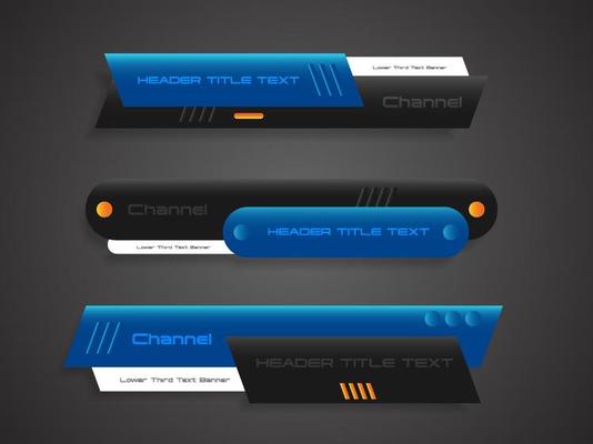 abstract broadcast news lower thirds template