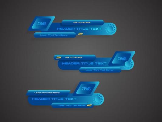 abstract broadcast news lower thirds template