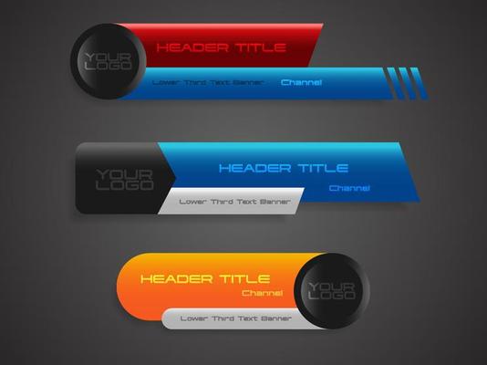 abstract broadcast news lower thirds template