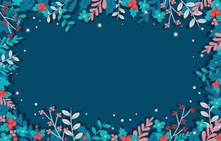 fondo floral de invierno vector