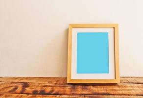 Wooden Frame Mockups with wooden background photo