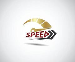 velocidad. evento de carreras de logo. velocímetro vector