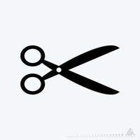 Icon Vector of Scissors - Black Style