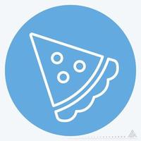 icono de pizza - estilo ojos azules vector