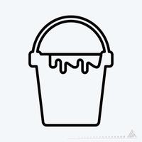 Icon Vector of Ink Bucket - L...Icon Vector of Ink Bucket - Line Style