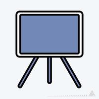 Icon Vector of Canvas - Dark Blue Style - simple illustration. Editable stroke. Design template vector.outline style design.Vector graphic illustration