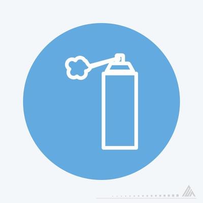 Icon Vector of Spray Paint - Blue Monochrome Style