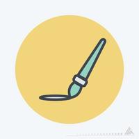 Icon Vector of Brush and Ink - Color Mate Style