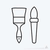 Icon Vector of Paint Brushes - Line Style