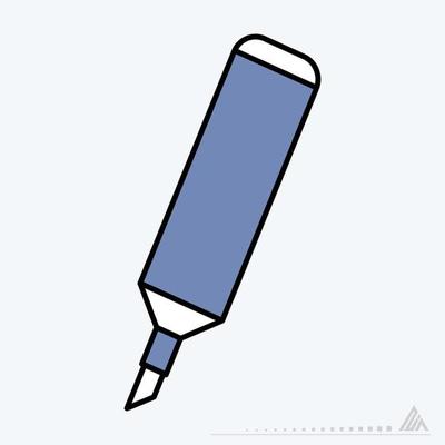 Icon Vector of Marker - Dark Blue Style