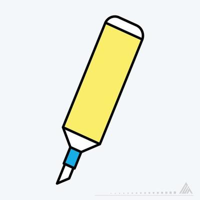 Icon Vector of Marker - Yellow Moon Style