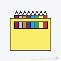 Icon Vector of Color Box - Yellow Moon Style