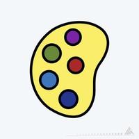 vector icono de paleta de colores parte 2 - estilo luna amarilla
