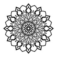 mandalas para colorear libro. adornos redondos decorativos. elementos decorativos vintage. patrón oriental, ilustración vectorial. mandala para henna, mehndi, tatuaje, decoración vector