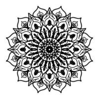 mandalas para colorear libro. adornos redondos decorativos. elementos decorativos vintage. patrón oriental, ilustración vectorial. mandala para henna, mehndi, tatuaje, decoración vector