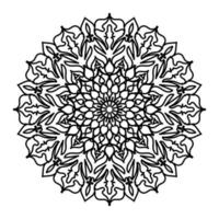 mandalas para colorear libro. adornos redondos decorativos. elementos decorativos vintage. patrón oriental, ilustración vectorial. mandala para henna, mehndi, tatuaje, decoración vector