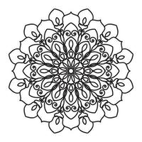 mandalas para colorear libro. adornos redondos decorativos. elementos decorativos vintage. patrón oriental, ilustración vectorial. mandala para henna, mehndi, tatuaje, decoración vector