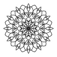 mandalas para colorear libro. adornos redondos decorativos. elementos decorativos vintage. patrón oriental, ilustración vectorial. mandala para henna, mehndi, tatuaje, decoración vector