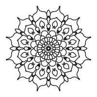 mandalas para colorear libro. adornos redondos decorativos. elementos decorativos vintage. patrón oriental, ilustración vectorial. mandala para henna, mehndi, tatuaje, decoración vector