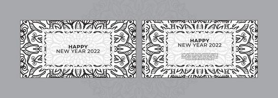Happy new year banner or card template with vector