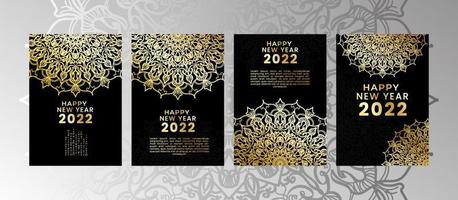 Happy new year banner or card template with vector