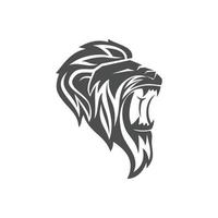 Lion Head Roar Mascot Emblem Business Brand Template vector