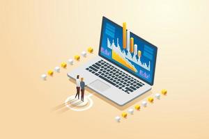 Data analysis infographic. vector