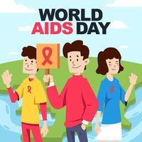 campaña del día mundial del sida vector