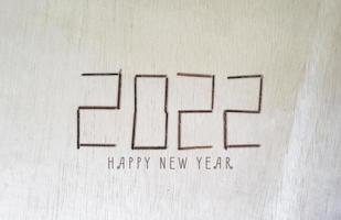 2022 background shape by stick on wood photo