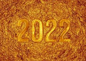 2022 oro liquido fondo brillante