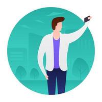 Taking Selfie Concepts vector