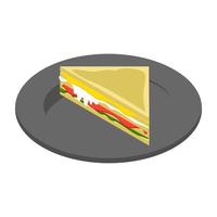 conceptos de sándwich de moda vector