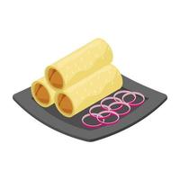 Tortilla Rolls Concepts vector