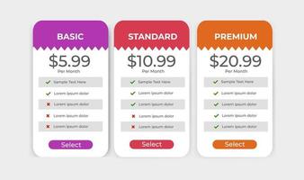 Preferred price tag template for website vector