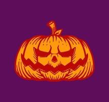 Set of hand drawn halloween pumpkin vector