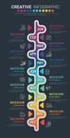 infografías todo el mes, el diseño del planificador y la presentación del negocio se pueden utilizar para el concepto de negocio con 12 opciones vector