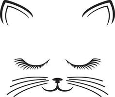 Cute Cat Head vector