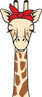 Giraffe with Bandana Color vector