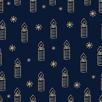 Christmas seamless patterns, prints with gold elements. Vector patterns. Golden objects on a dark background.