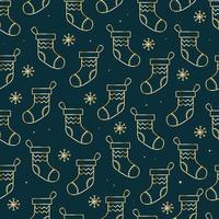 Christmas seamless patterns, prints with gold elements. Vector patterns. Golden objects on a dark background.