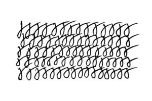 doodle handwriting rounded illustration on white background in flat style. arbitrary repeating design elements are written with a pen vector
