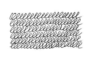 scribble handwriting rounded - illustration on white background. arbitrary repeating design elements are written with a pen vector