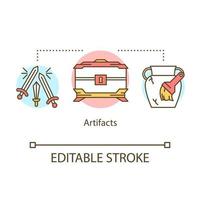 icono de concepto de artefactos vector