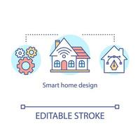 Smart home design concept icon vector